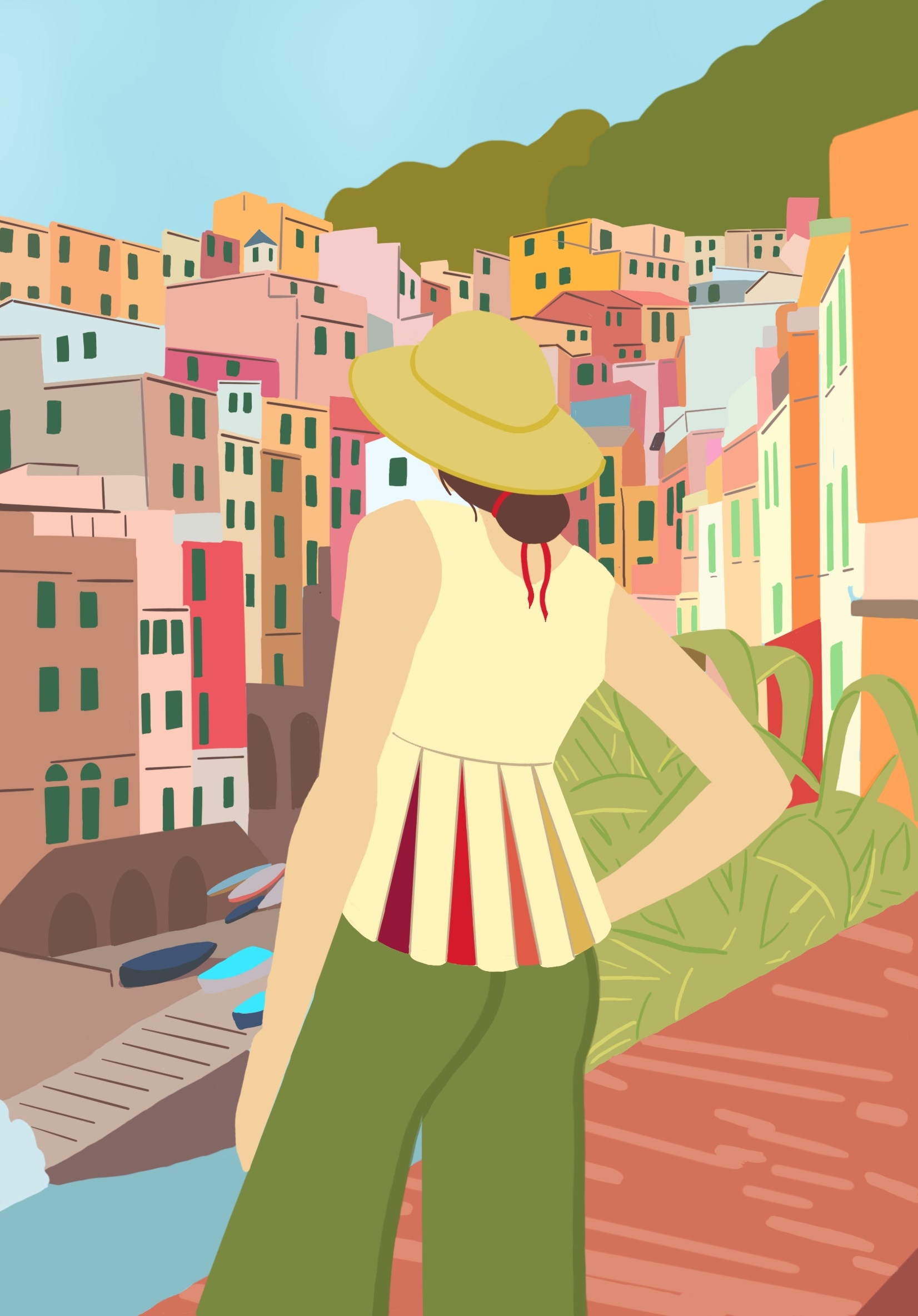 Illustration Cinque Terre Illustration Cinque Terre